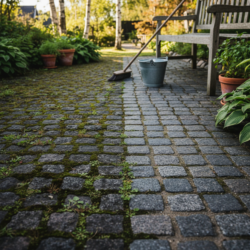 Rengøring af natursten: Sådan fjerner du alger og vedligeholder din belægning