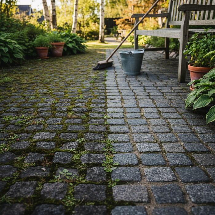 Rengøring af natursten: Sådan fjerner du alger og vedligeholder din belægning