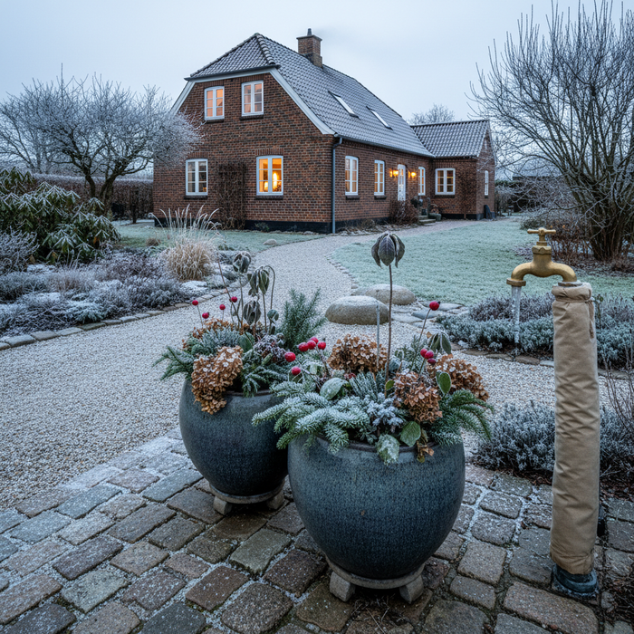 Frostsikring af Havekrukker, Vandhaner og Belægning: Den Komplette Vinterguide 2026