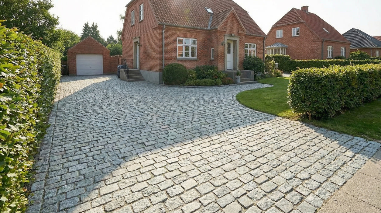 Kullerstenar, portugisiska i ljusgrått