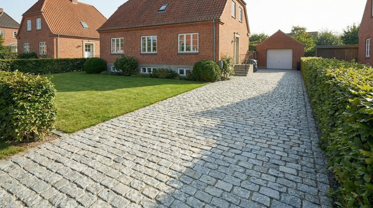 Kullerstenar, portugisiska i ljusgrått