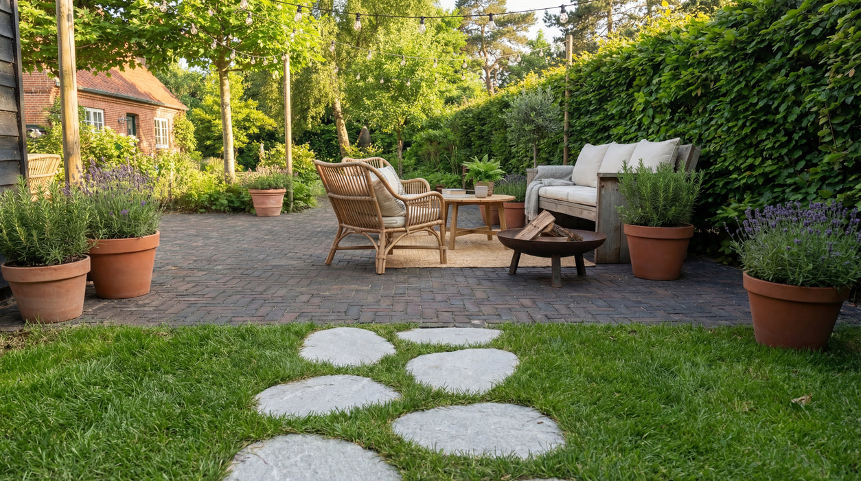 Oval trædesten, Grå