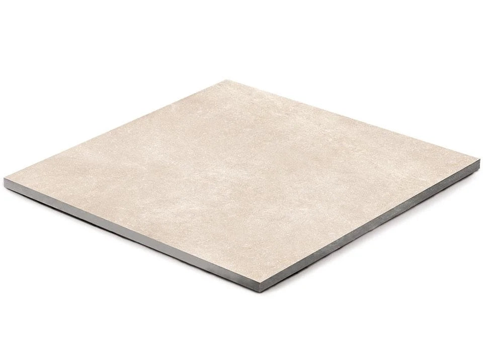 Keramisk udendørsflise Beige beton - 100x100x2 cm